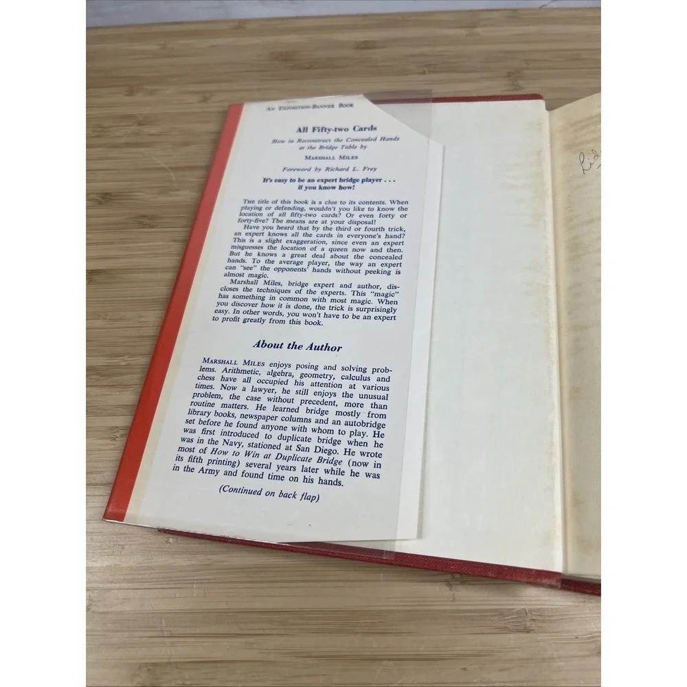 All Fifty-Two Cards – Marshall Miles – 1963 First‎ Edition First Printing HC wDJ